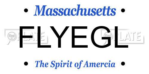 FLYEGL Massachusetts License Plate