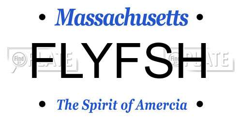 FLYFSH Massachusetts License Plate