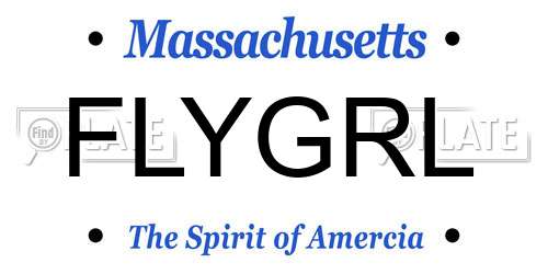 FLYGRL Massachusetts License Plate