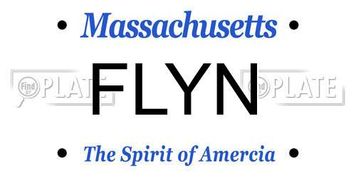 FLYN Massachusetts License Plate