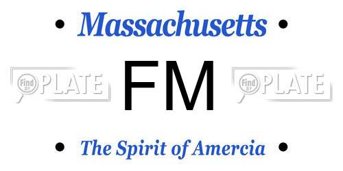 FM Massachusetts License Plate