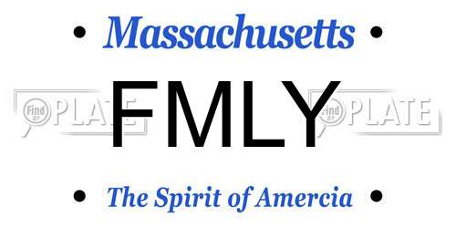 FMLY Massachusetts License Plate