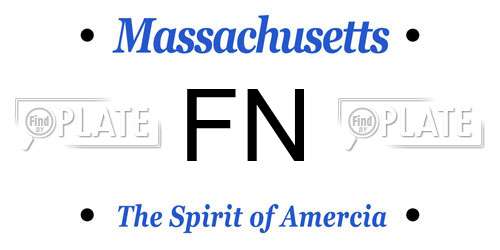 FN Massachusetts License Plate