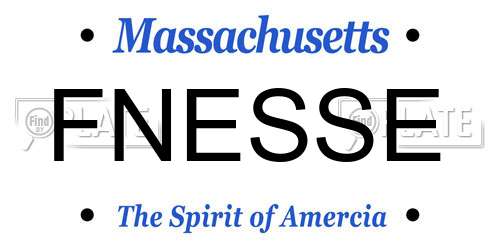 FNESSE Massachusetts License Plate