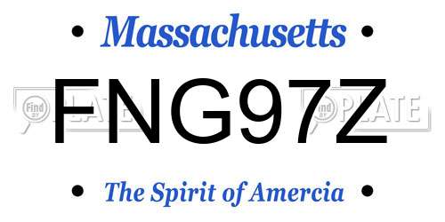 FNG97Z Massachusetts License Plate