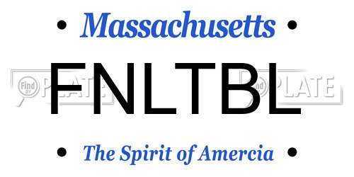 FNLTBL Massachusetts License Plate