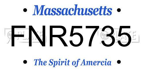 FNR5735 Massachusetts License Plate