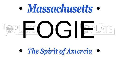 FOGIE Massachusetts License Plate
