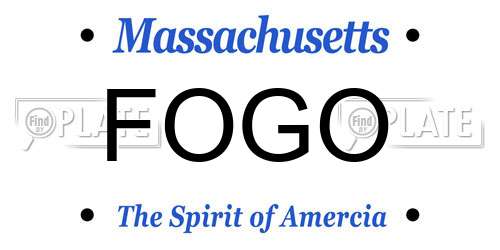 FOGO Massachusetts License Plate