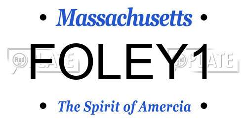 FOLEY1 Massachusetts License Plate