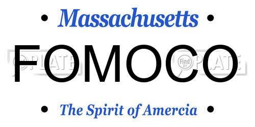 FOMOCO Massachusetts License Plate