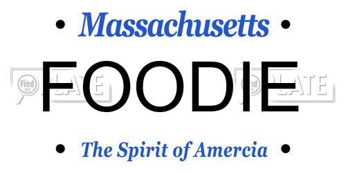 FOODIE Massachusetts License Plate