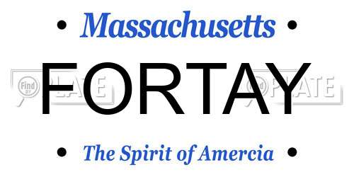 FORTAY Massachusetts License Plate