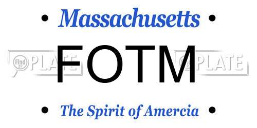 FOTM Massachusetts License Plate