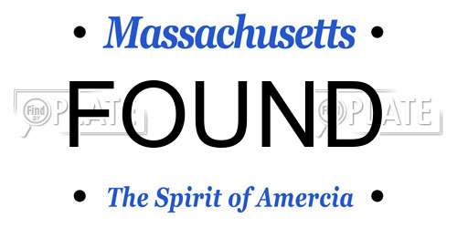 FOUND Massachusetts License Plate