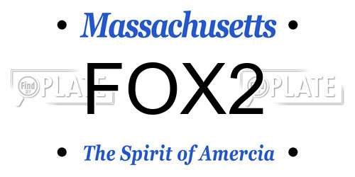 FOX2 Massachusetts License Plate