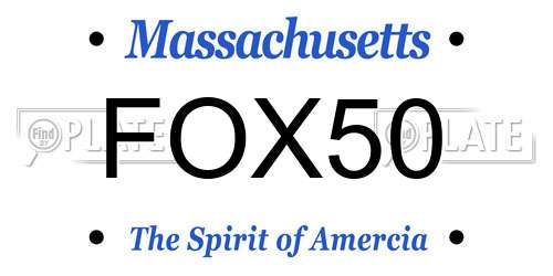 FOX50 Massachusetts License Plate
