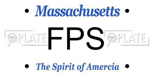 FPS Massachusetts License Plate
