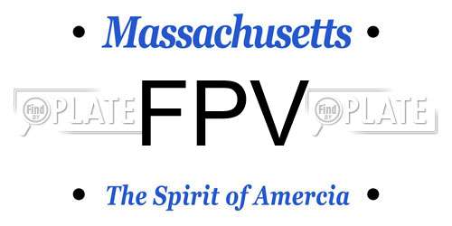 FPV Massachusetts License Plate
