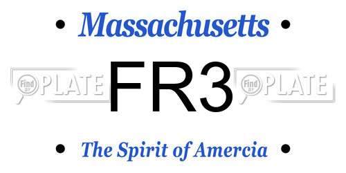 FR3 Massachusetts License Plate