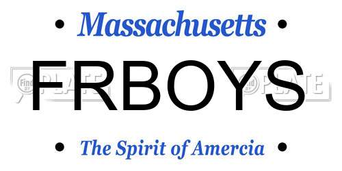 FRBOYS Massachusetts License Plate
