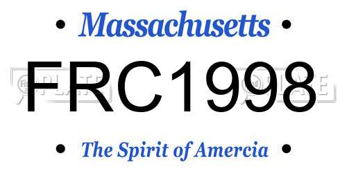 FRC1998 Massachusetts License Plate