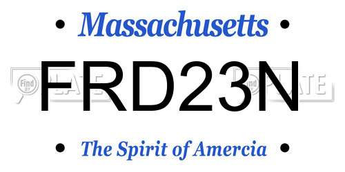 FRD23N Massachusetts License Plate