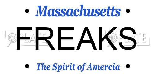 FREAKS Massachusetts License Plate