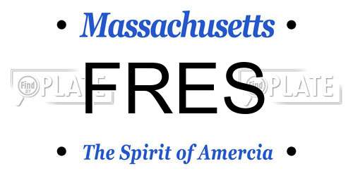 FRES Massachusetts License Plate