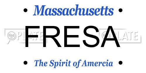 FRESA Massachusetts License Plate