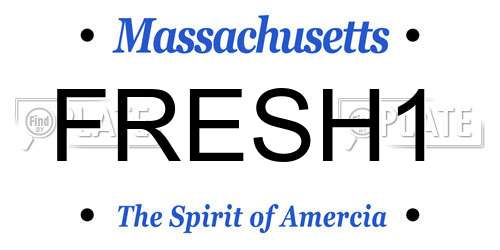 FRESH1 Massachusetts License Plate