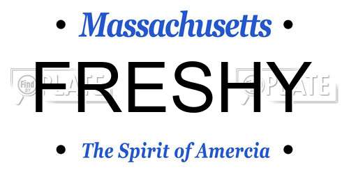 FRESHY Massachusetts License Plate