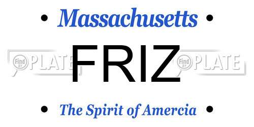 FRIZ Massachusetts License Plate
