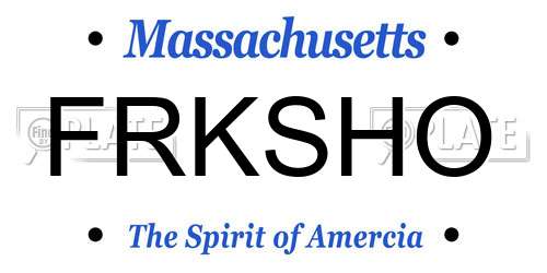 FRKSHO Massachusetts License Plate