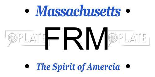 FRM Massachusetts License Plate