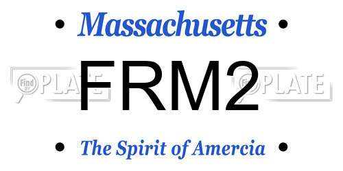 FRM2 Massachusetts License Plate