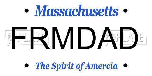 FRMDAD Massachusetts License Plate
