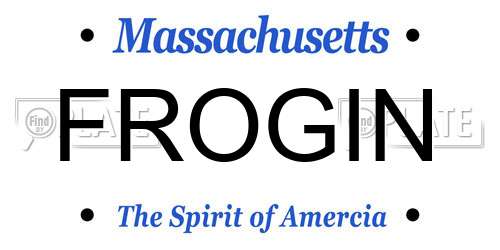 FROGIN Massachusetts License Plate