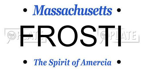 FROSTI Massachusetts License Plate