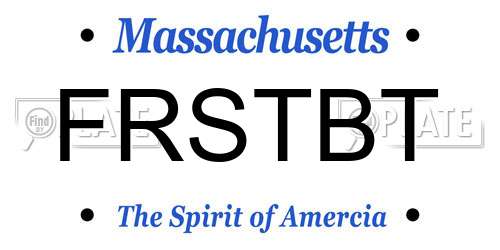 FRSTBT Massachusetts License Plate