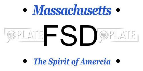 FSD Massachusetts License Plate
