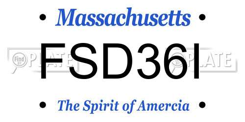 FSD36I Massachusetts License Plate