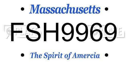 FSH9969 Massachusetts License Plate