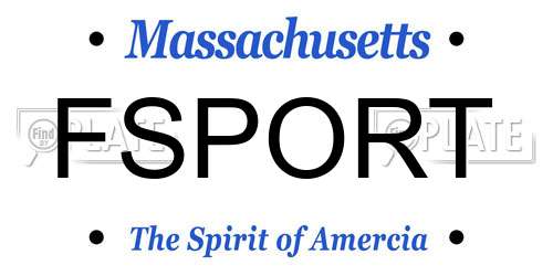 FSPORT Massachusetts License Plate