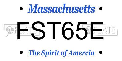 FST65E Massachusetts License Plate