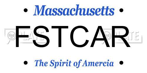 FSTCAR Massachusetts License Plate