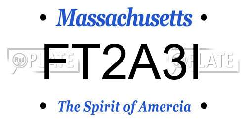 FT2A3I Massachusetts License Plate
