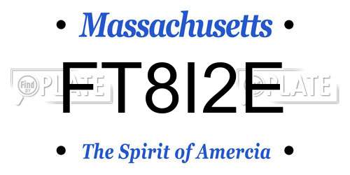 FT8I2E Massachusetts License Plate