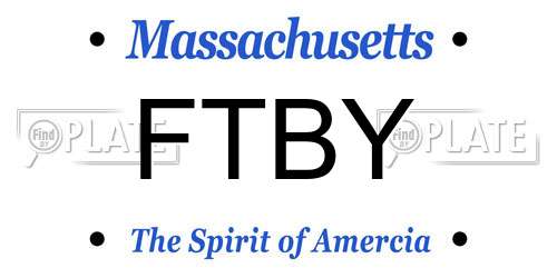 FTBY Massachusetts License Plate