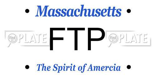 FTP Massachusetts License Plate